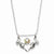 Sterling Silver & 12K Gold Heart Hands Necklace