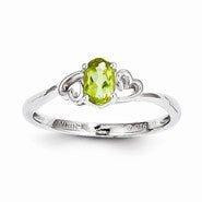 Sterling Silver Peridot Ring