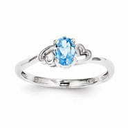 Sterling Silver Light Swiss Blue Topaz Ring