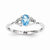 Sterling Silver Light Swiss Blue Topaz Ring