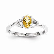 Sterling Silver Citrine Ring