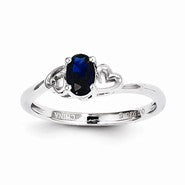 Sterling Silver Sapphire Ring