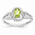 Sterling Silver Peridot & Diamond Ring