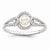 Sterling Silver Pearl & Diamond Ring