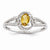 Sterling Silver Citrine & Diamond Ring