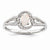 Sterling Silver Opal & Diamond Ring