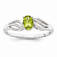 Sterling Silver Peridot Ring