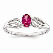 Sterling Silver Ruby Ring