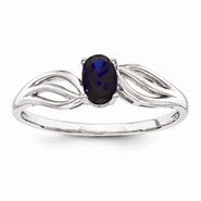 Sterling Silver Sapphire Ring