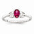 Sterling Silver Ruby Ring