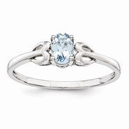 Sterling Silver Aquamarine Ring