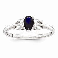 Sterling Silver Sapphire Ring