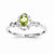 Sterling Silver Peridot & Diamond Ring