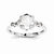 Sterling Silver Pearl & Diamond Ring