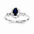 Sterling Silver Sapphire & Diamond Ring