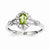 Sterling Silver Peridot & Diamond Ring