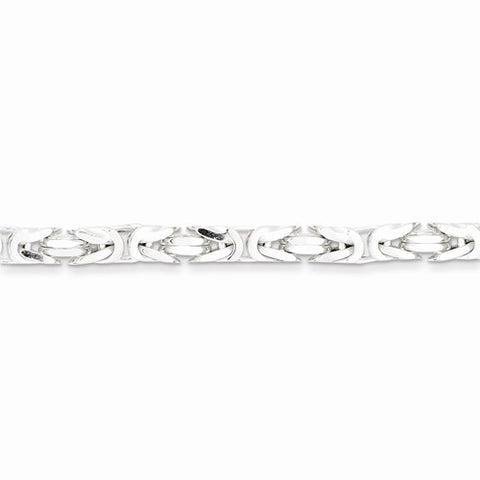 Sterling Silver Square Byzantine Chain Bracelet