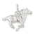 Race Horse Charm in Sterling Silver