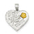 I Love You Mom Heart Charm in Sterling Silver