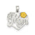 # 1 Mom Heart Charm in Sterling Silver