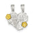 Big Sis Lil Sis 2-piece break apart Heart Charm in Sterling Silver