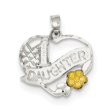 Sterling Silver # 1 Daughter Charm hide-image