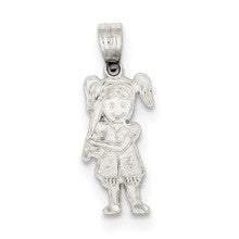 Sterling Silver Baseball Girl Charm hide-image