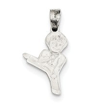 Sterling Silver Boy Martial Arts Charm hide-image