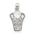 CZ Basketball Net & Ball Charm in Sterling Silver