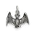 Antiqued Bat Charm in Sterling Silver