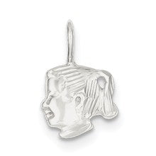 Sterling Silver Girl Head Charm hide-image