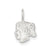 Girl Head Charm in Sterling Silver