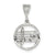 Music Staff Charm in Sterling Silver