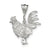 Rooster Charm in Sterling Silver