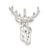 Deer Head Charm in Sterling Silver