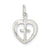 Cross Heart Charm in Sterling Silver