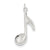 Music Note Charm in Sterling Silver