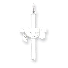 Sterling Silver Draped Cross Charm hide-image