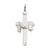 Sterling Silver Satin D/C Draped Cross Charm hide-image