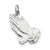 Praying Hands Charm in Sterling Silver