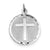 Cross Disc Charm in Sterling Silver