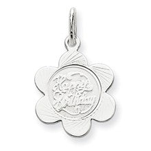 Sterling Silver Happy Birthday Disc Charm hide-image