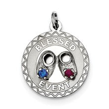 Sterling Silver Blessed Event Disc Charm hide-image