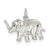 Elephant Charm in Sterling Silver