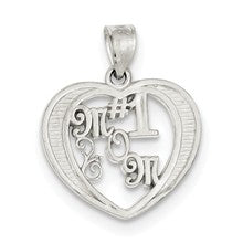 Sterling Silver # 1 Mom Charm hide-image