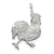 Rooster Charm in Sterling Silver