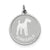 Airedale Disc Charm in Sterling Silver