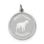 Brittany Spaniel Disc Charm in Sterling Silver