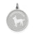 Chihuahua Disc Charm in Sterling Silver