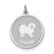 Chow Disc Charm in Sterling Silver